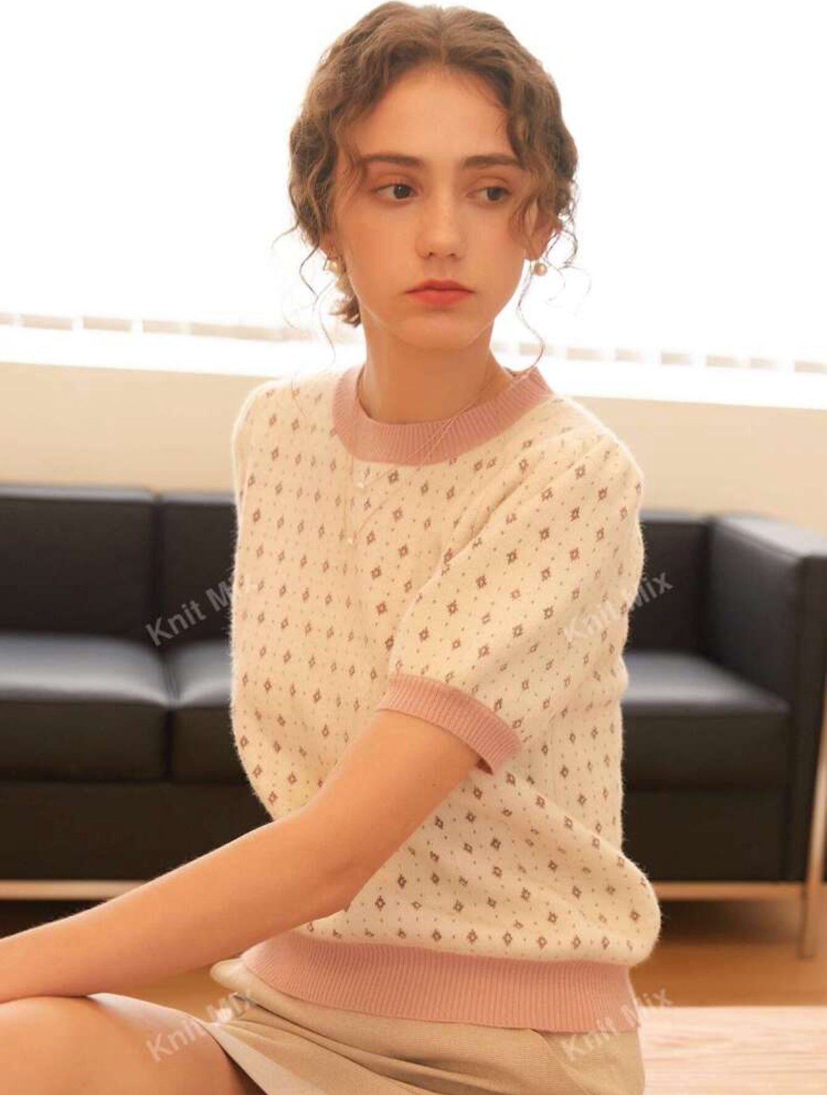 Top tricoté (Beige)