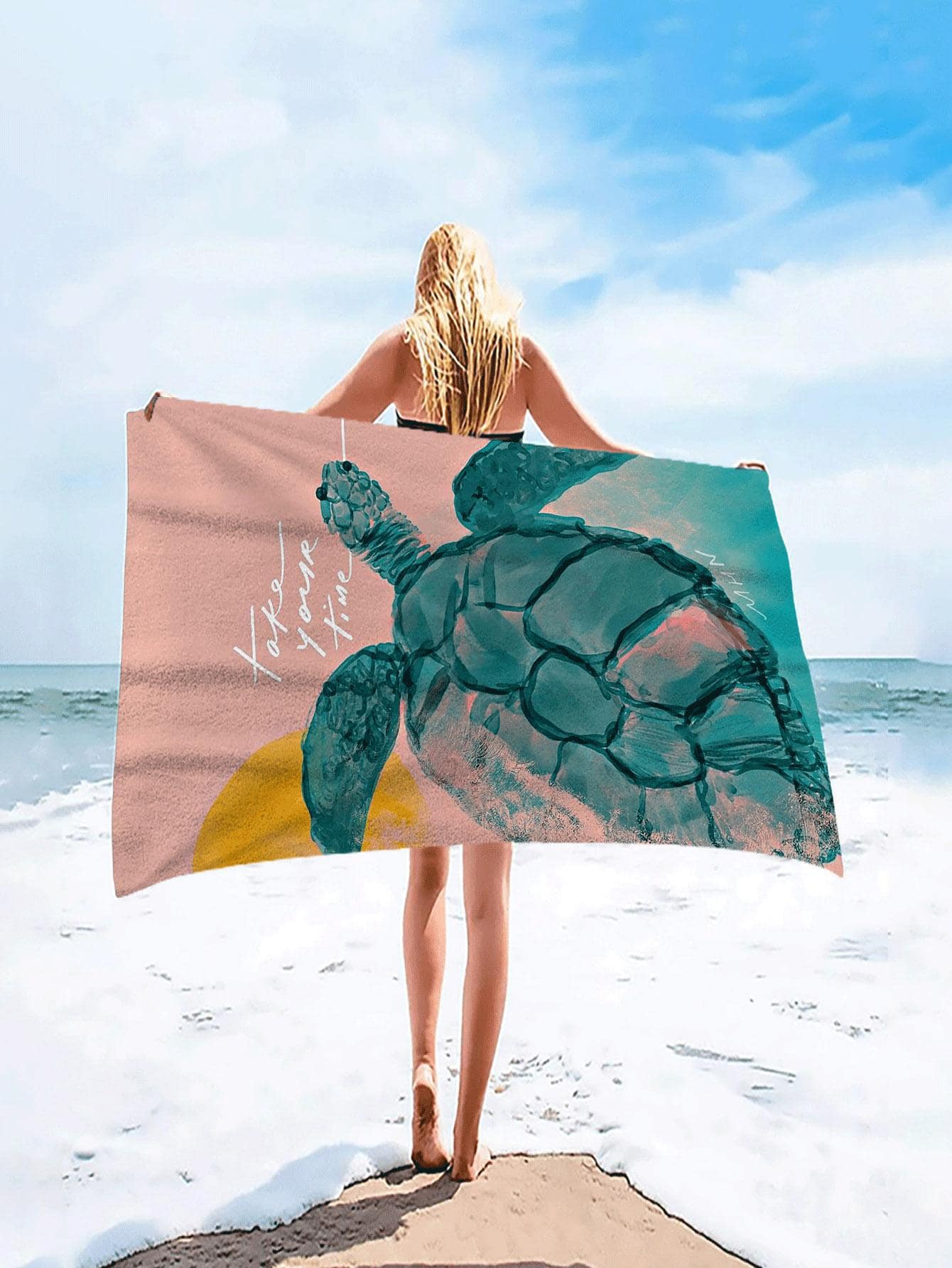 Serviette de plage tortue 70 x 150 cm