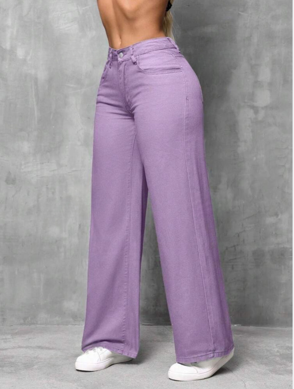 Jeans droit de unicolore