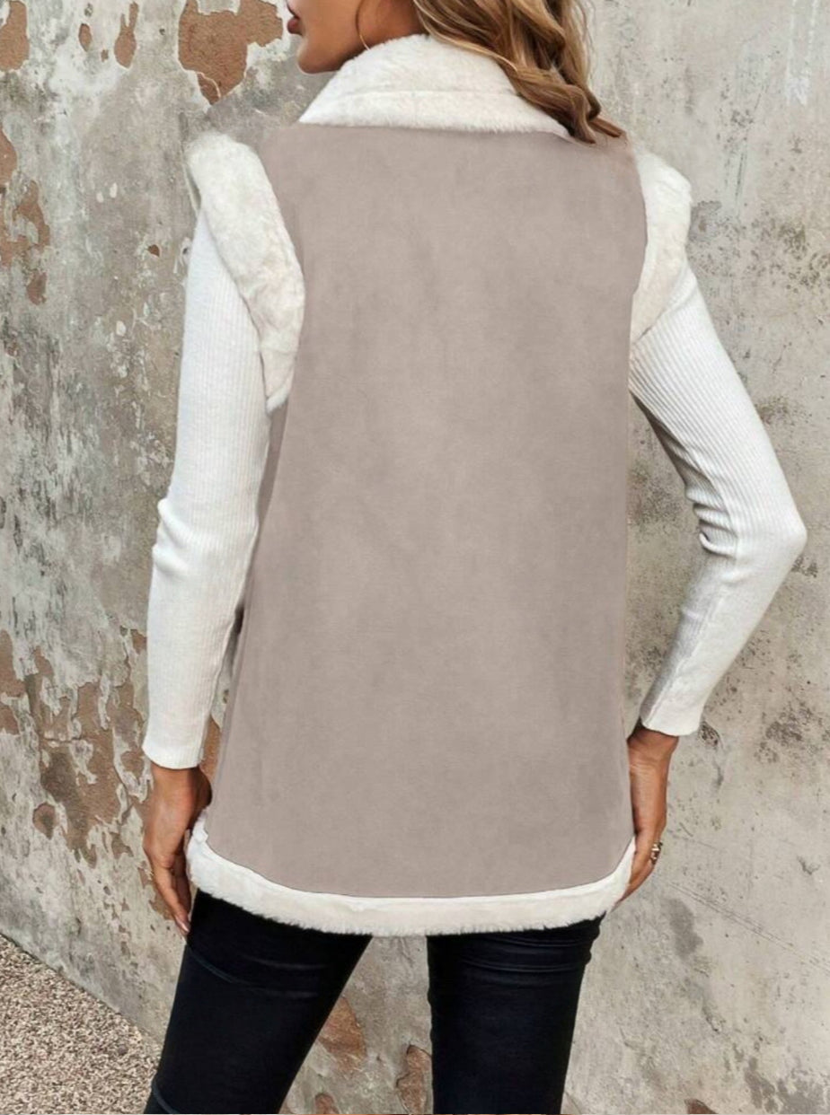 Veste sans manches (Beige)