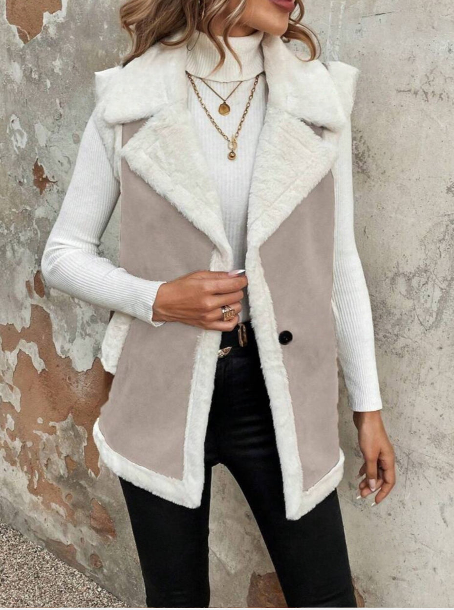 Veste sans manches (Beige)