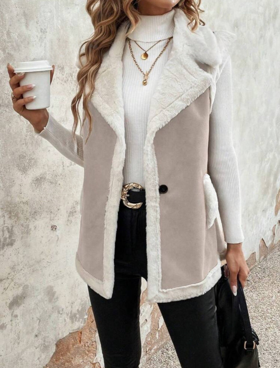 Veste sans manches (Beige)