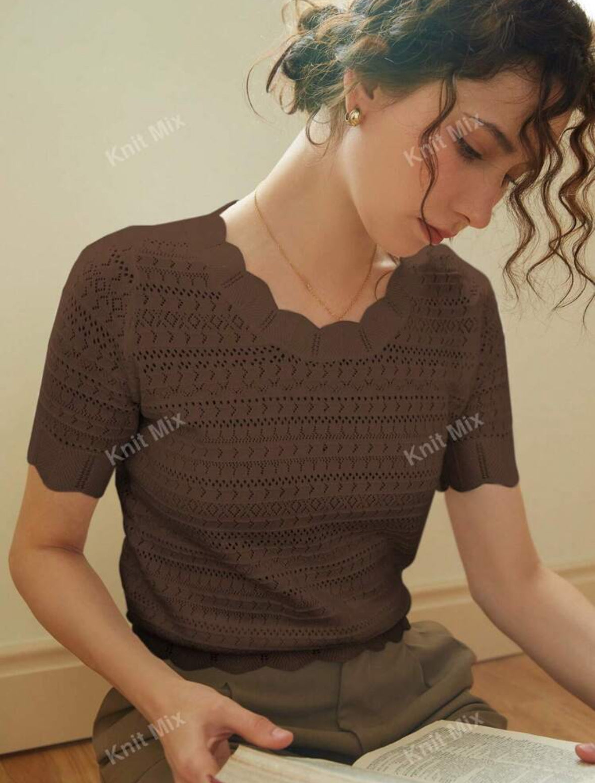 Top casual en maille