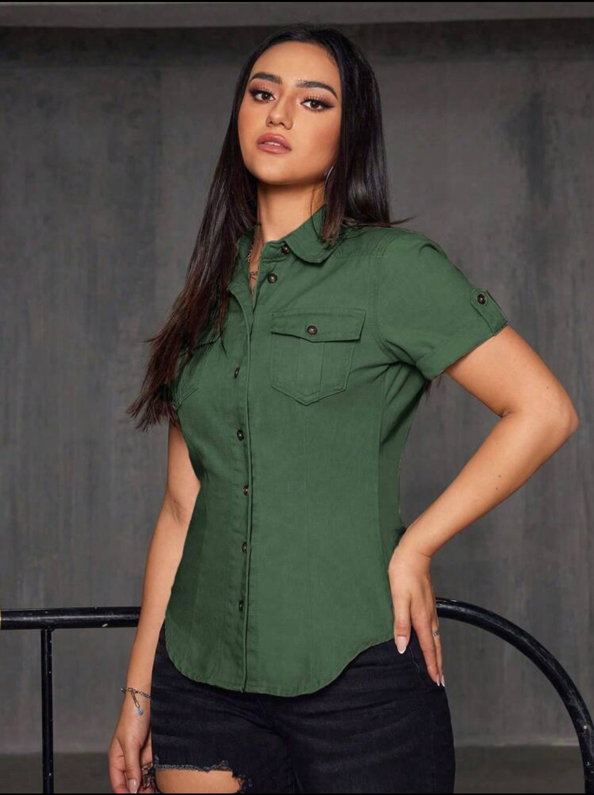 Chemise En Jean Unicolore