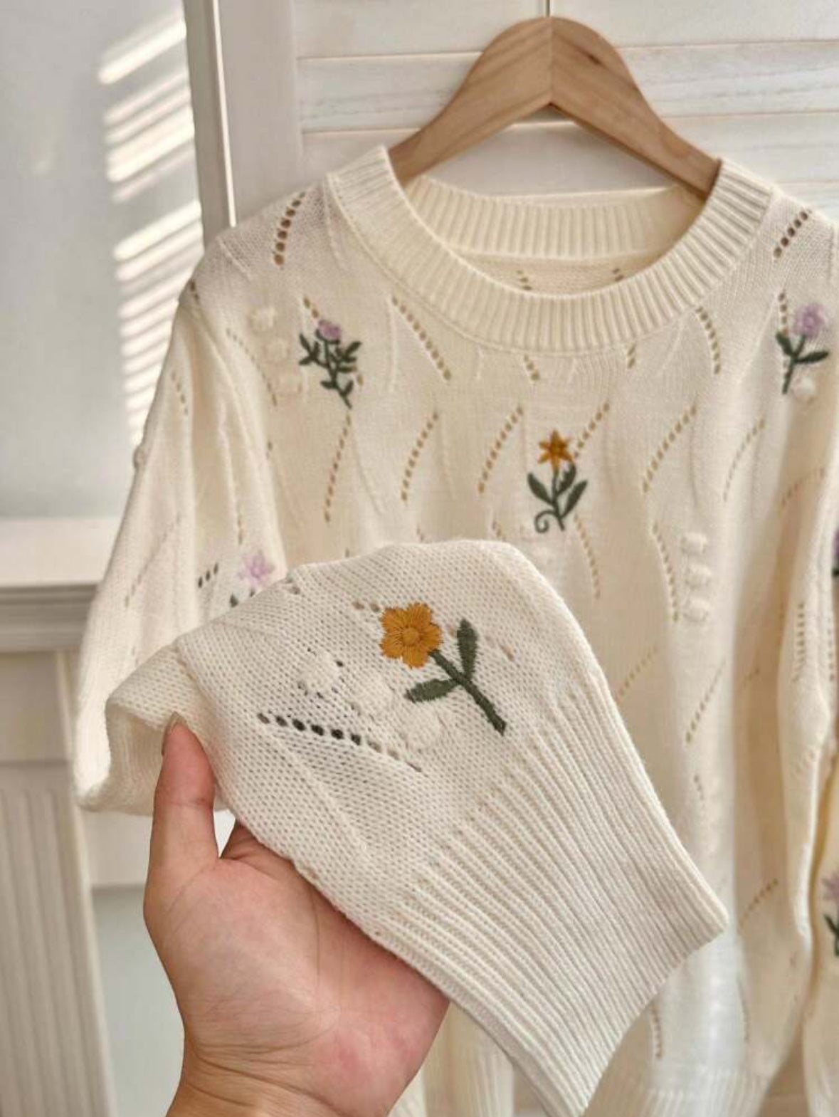 Ease Pullover tricoté à manches longues