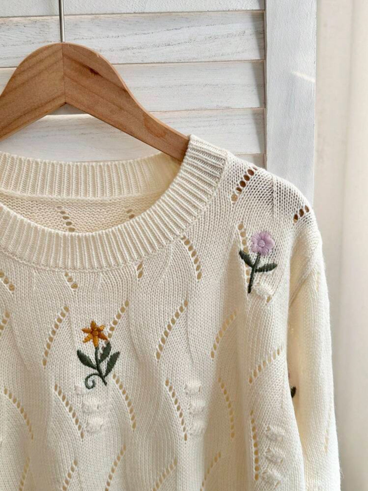 Ease Pullover tricoté à manches longues