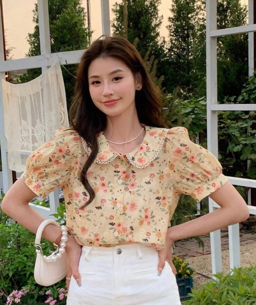 Blouse À Manches Bouffantes