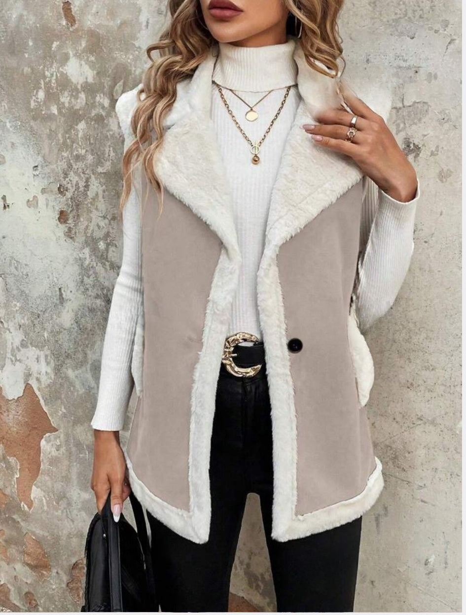 Veste sans manches (Beige)