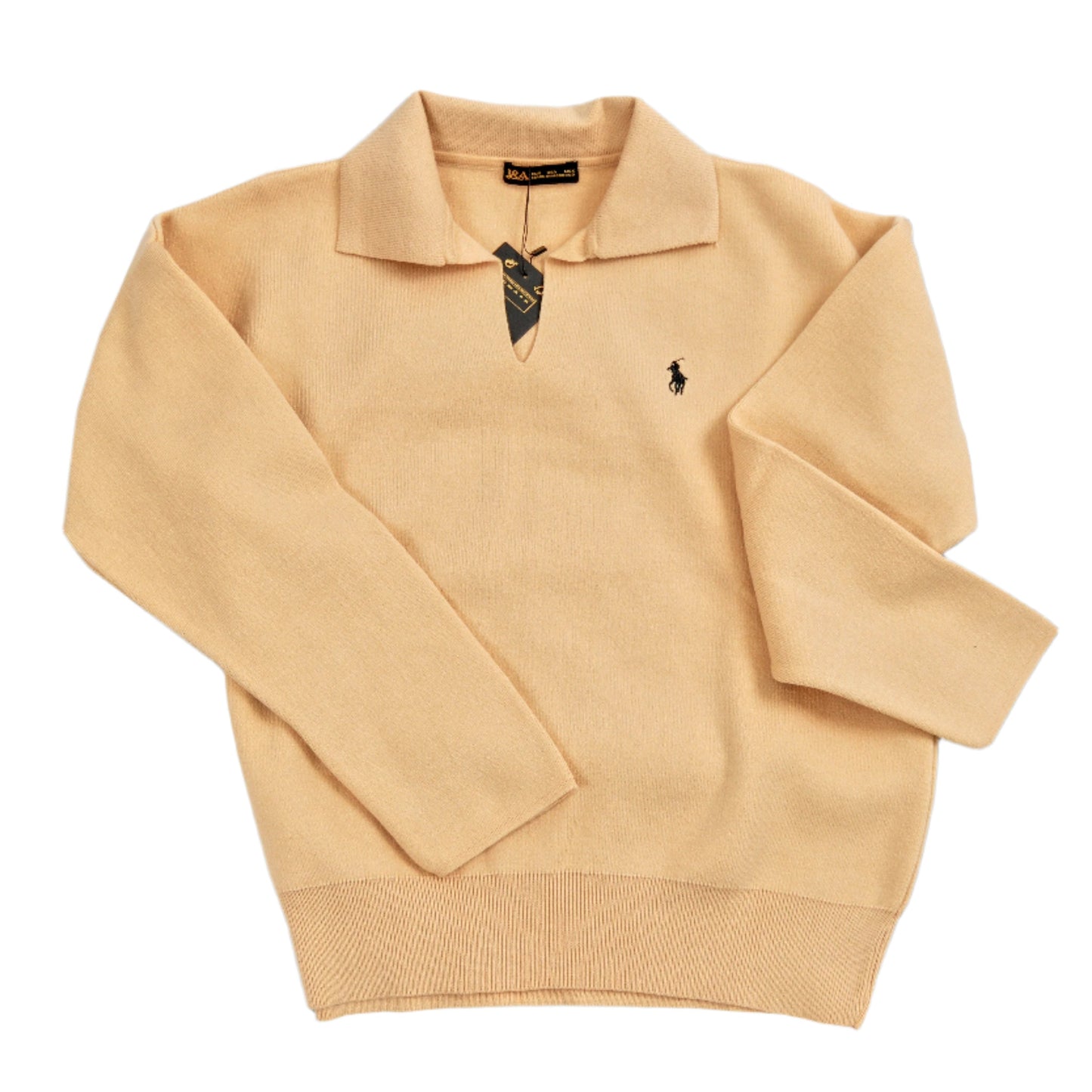 Tricot polo (Beige)