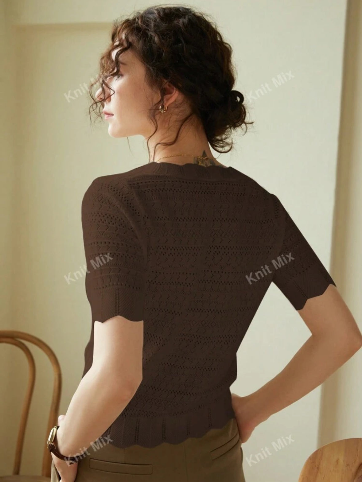 Top casual en maille