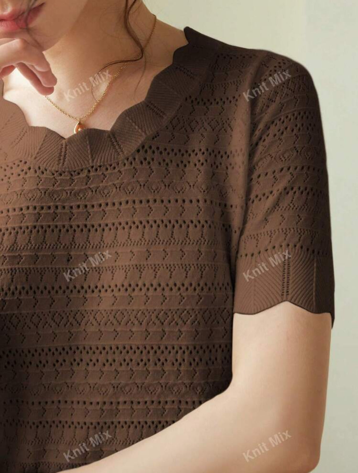 Top casual en maille