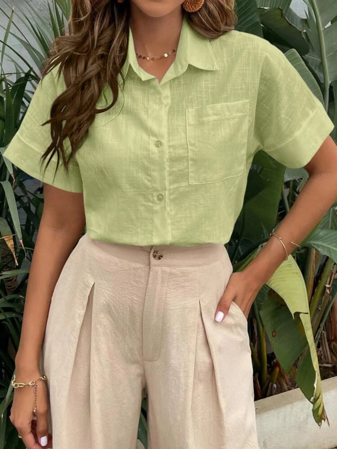 Holi Chemise à bouton avec poche