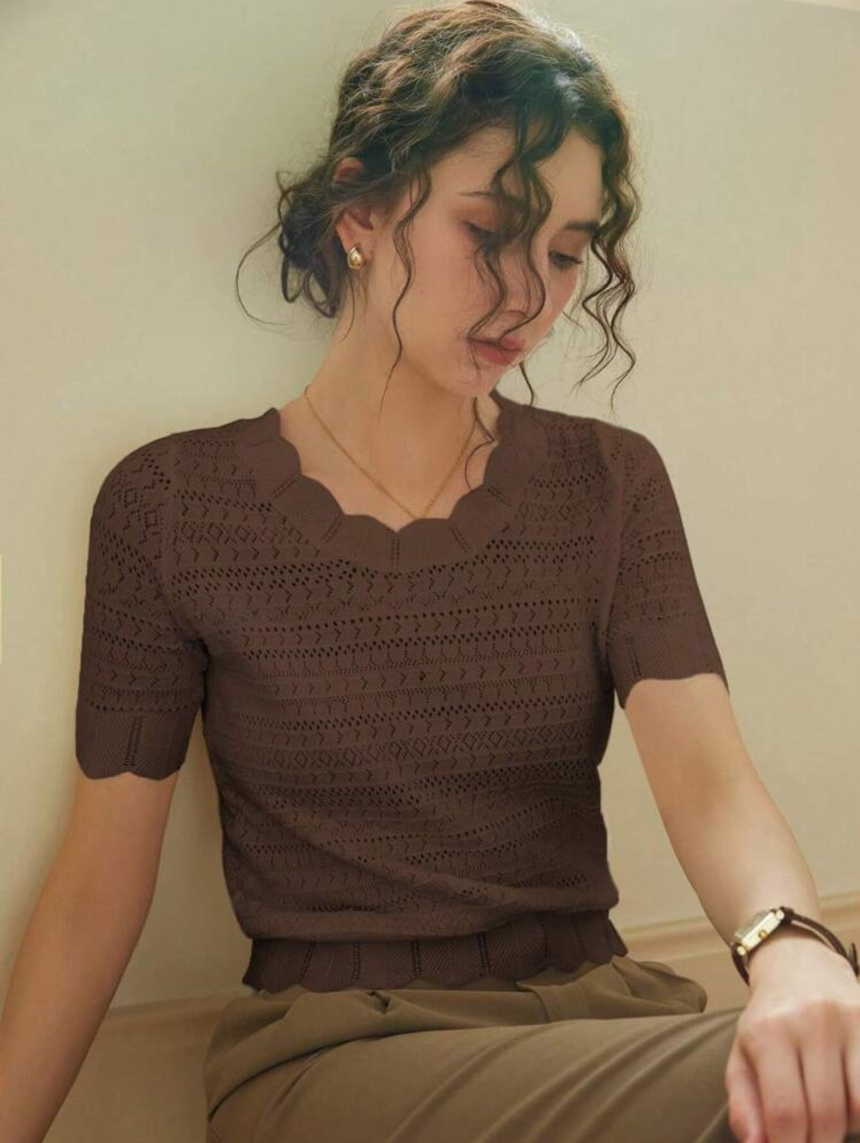 Top casual en maille