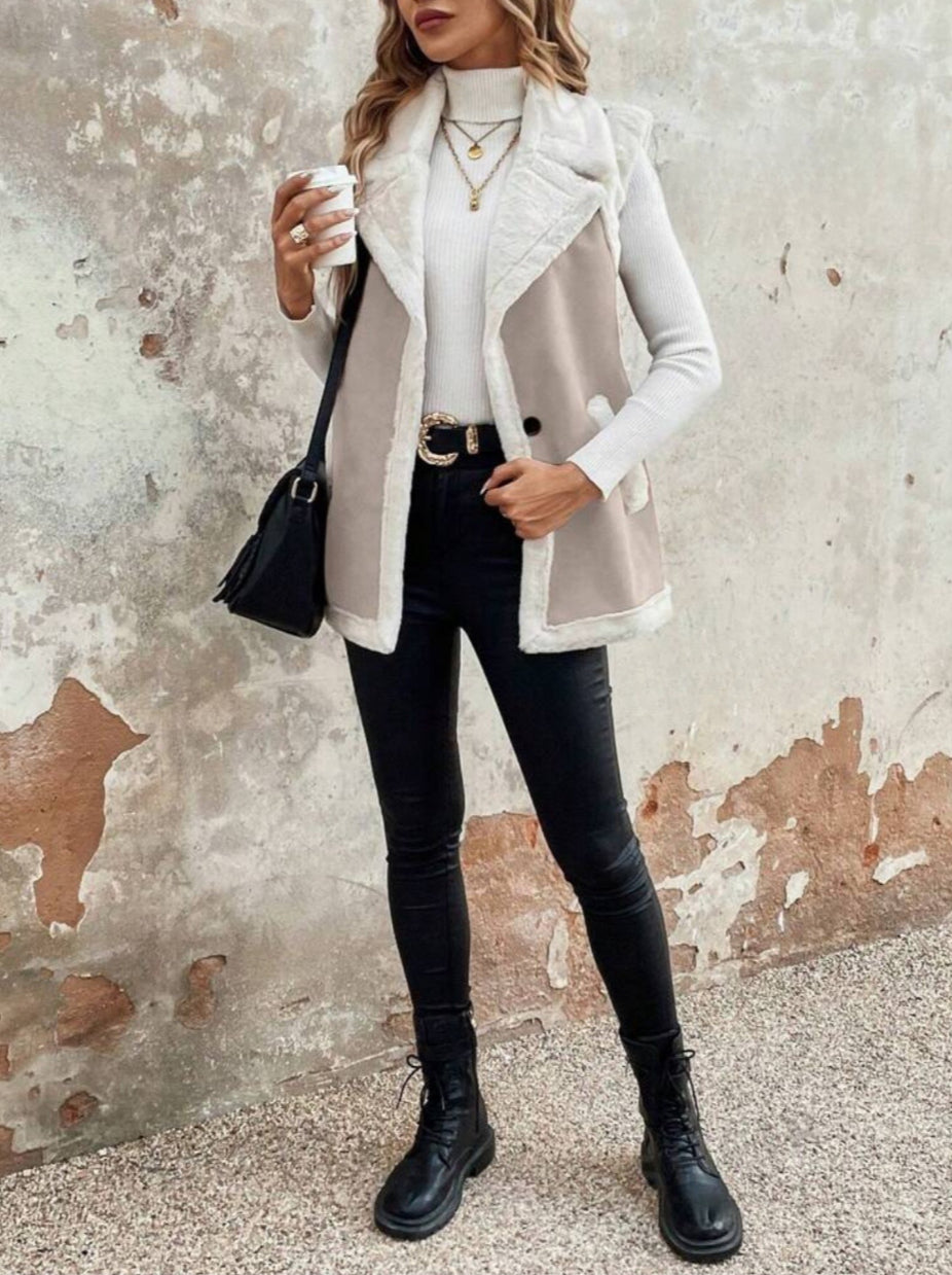 Veste sans manches (Beige)