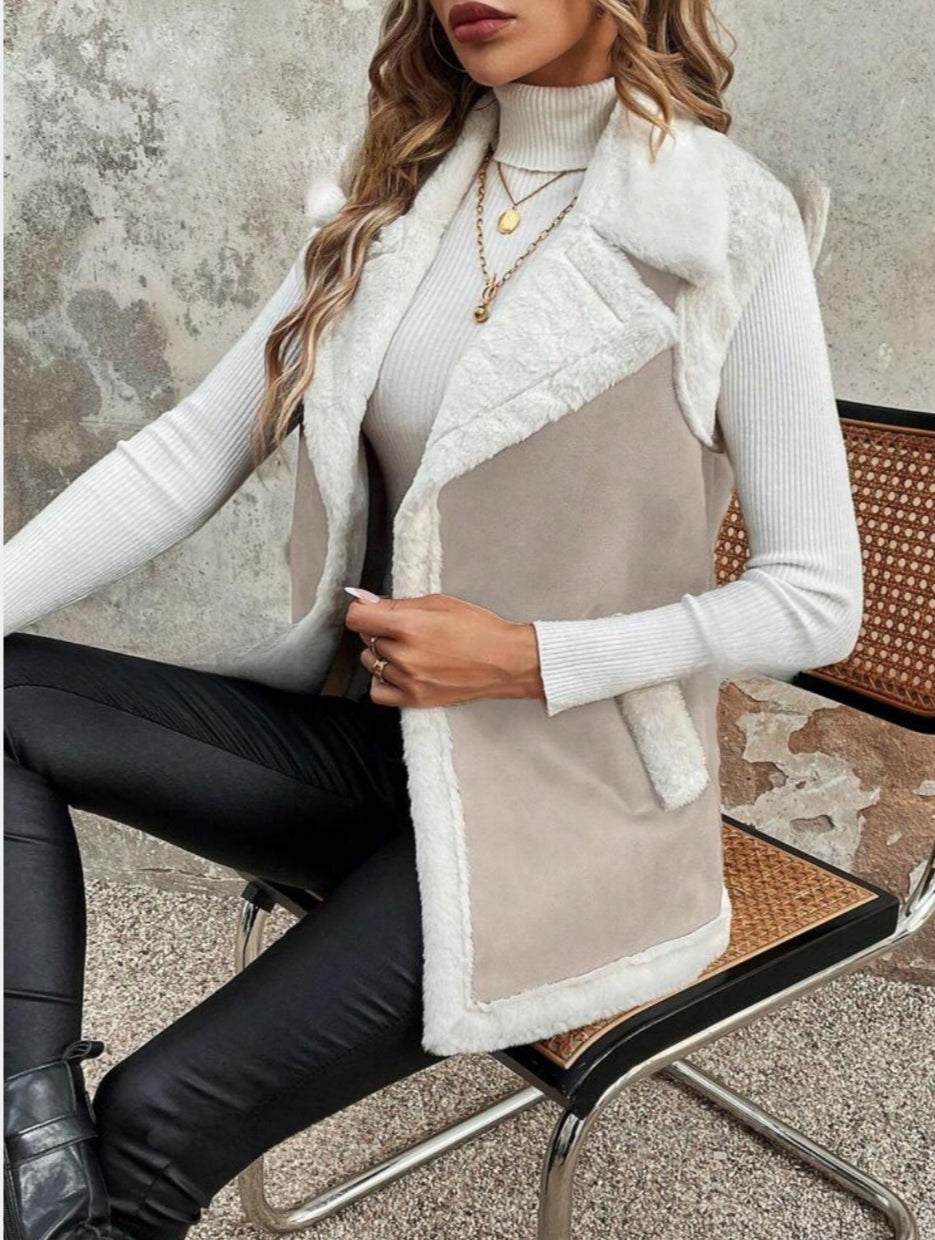 Veste sans manches (Beige)
