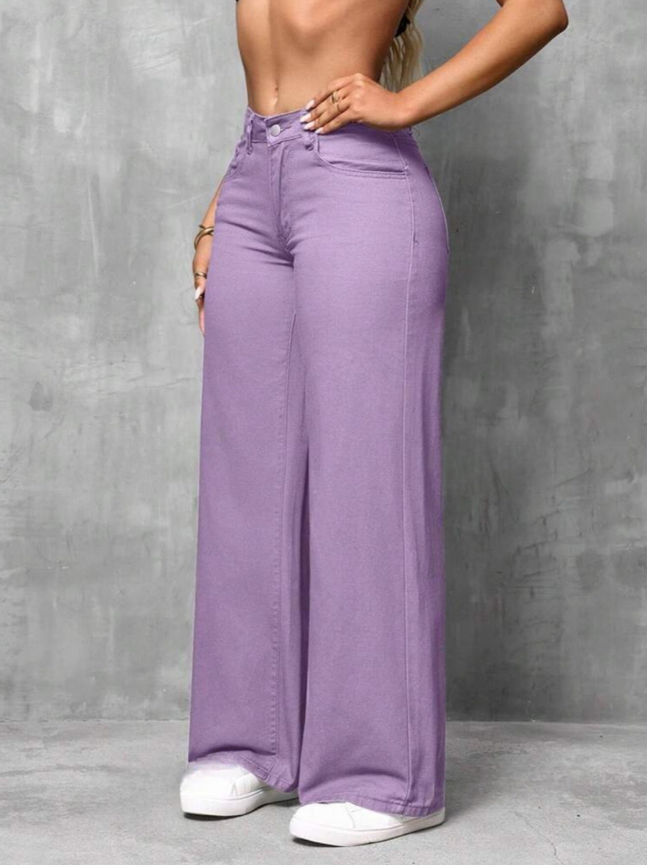 Jeans droit de unicolore