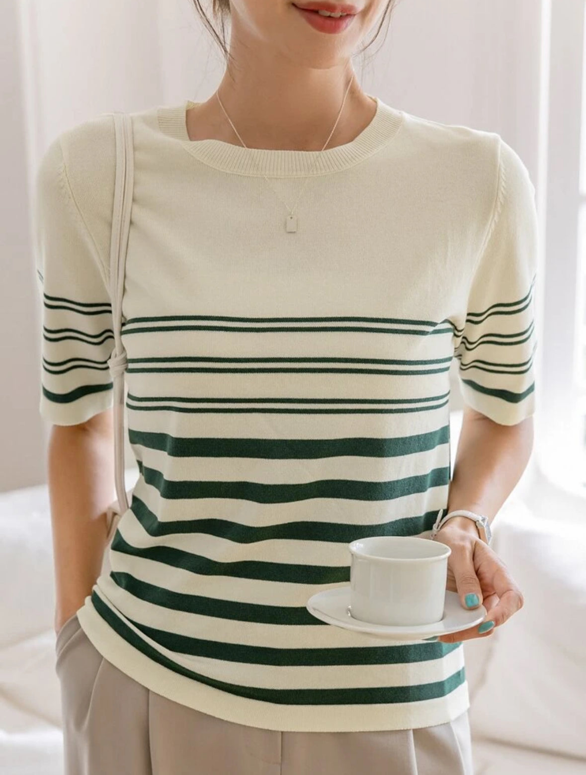 Haut En Tricot À Motif Rayé