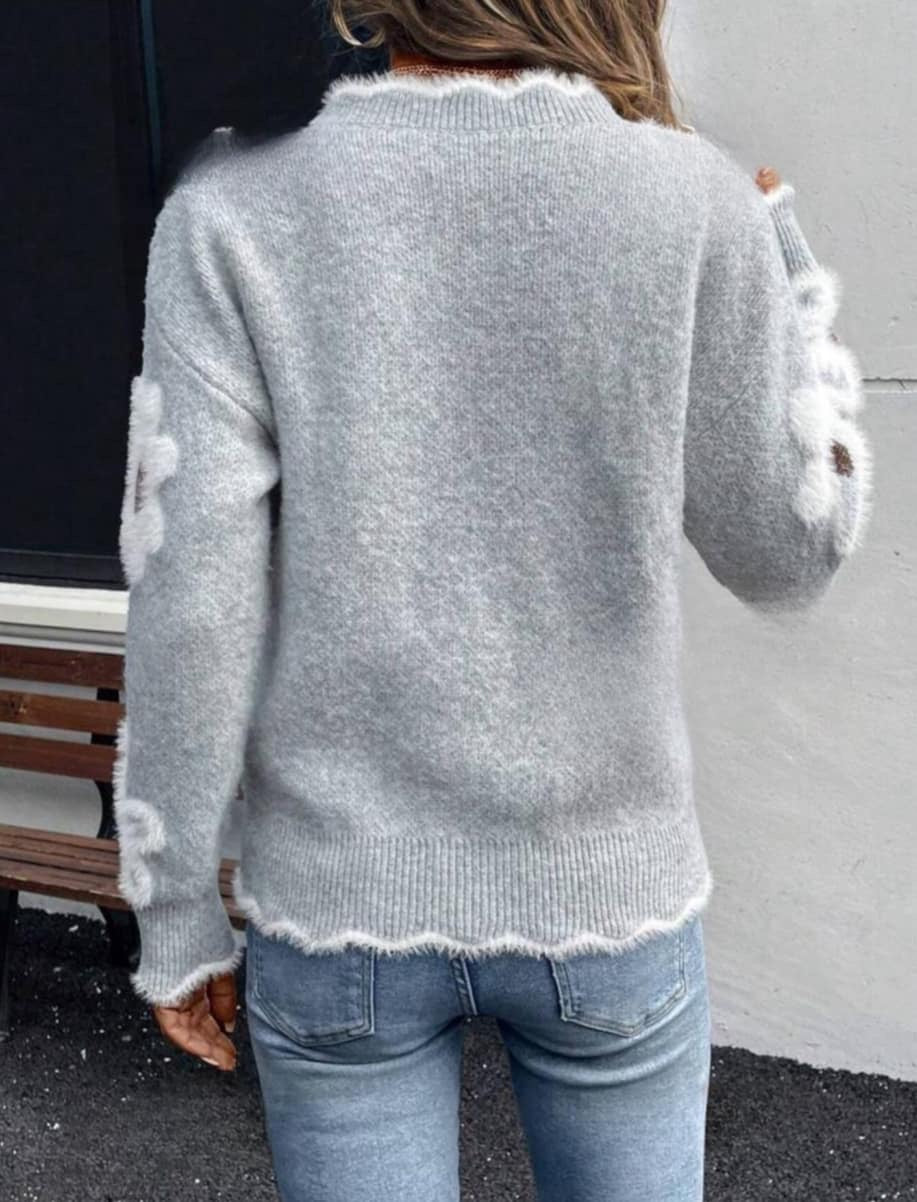Maglione fiore (Griggio)