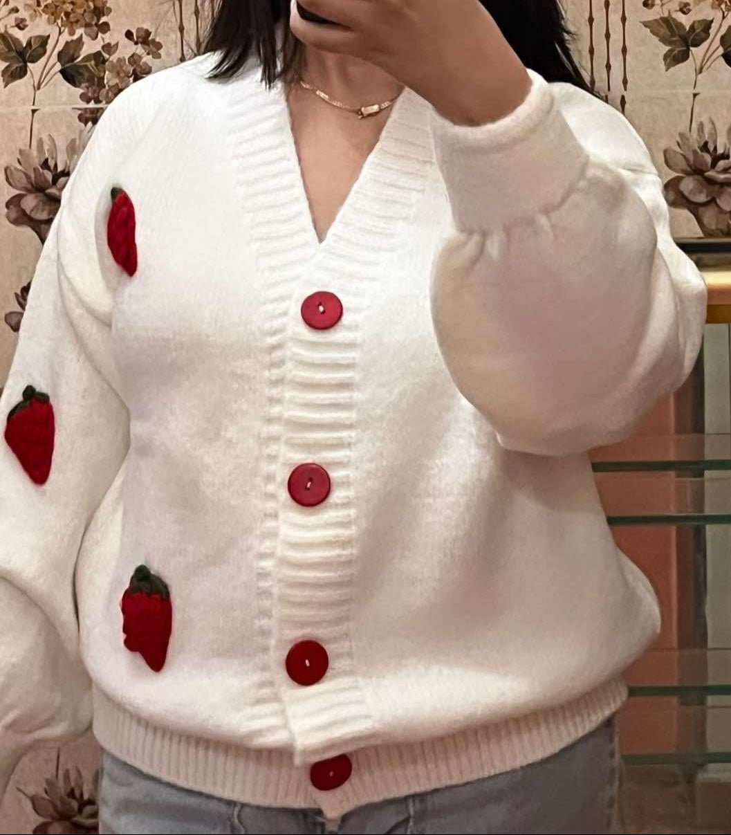 Cardigan fragola
