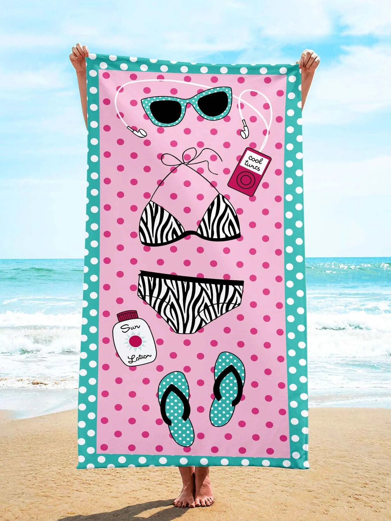 Serviette de plage dessin animé