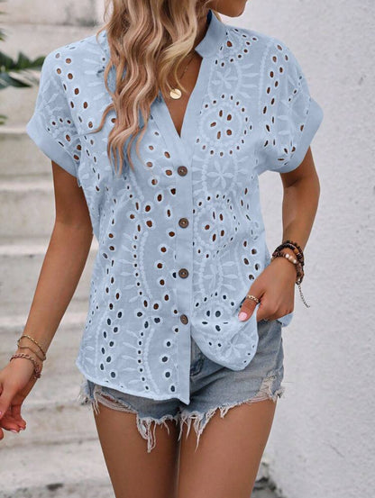 Holi Blouse a Broderie Anglaise
