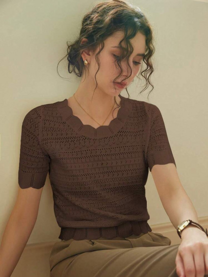 Top casual en maille
